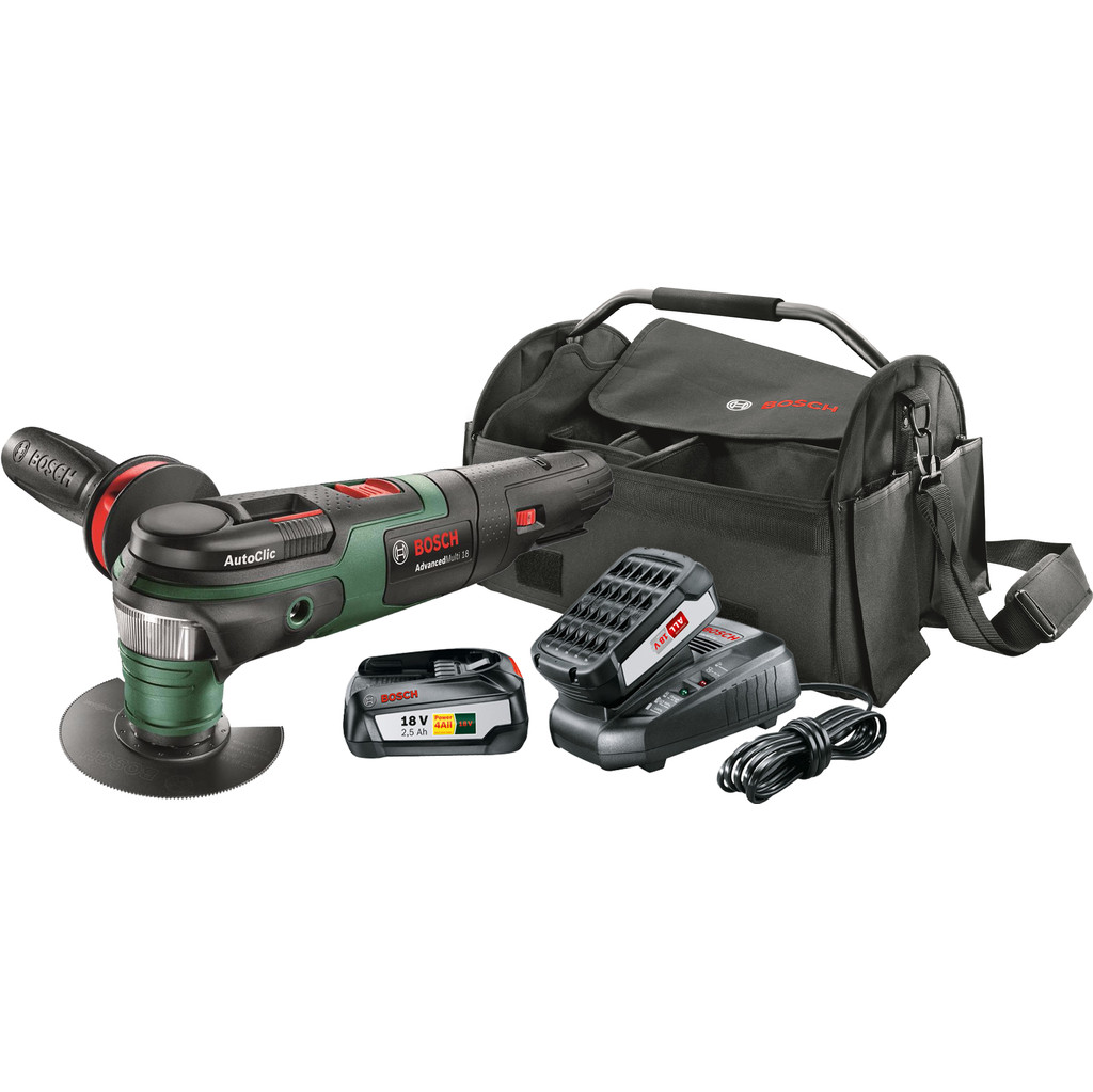 Bosch AdvancedMulti 18 Zonder Accu Bosch 18V 2,5 Ah Starte