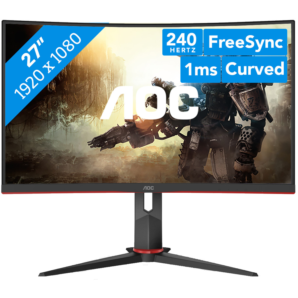 AOC C27G2ZE -  Curved  Gaming Monitor - 240hz - 27 inch