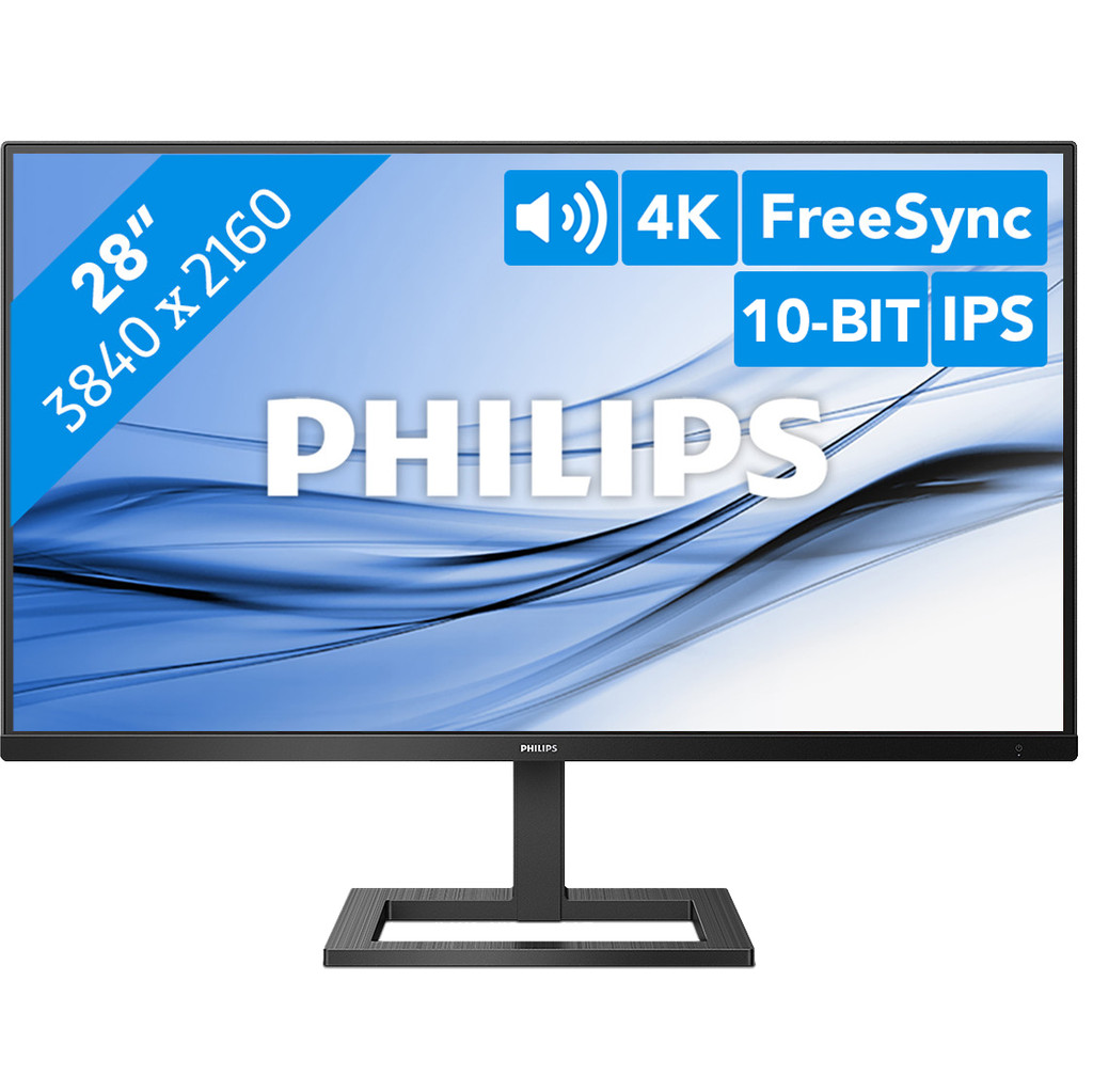 Philips 288E2A/00-28 inch  3840 x 2160 resolutie  DisplayPort, hdmien hoofdtelefoon