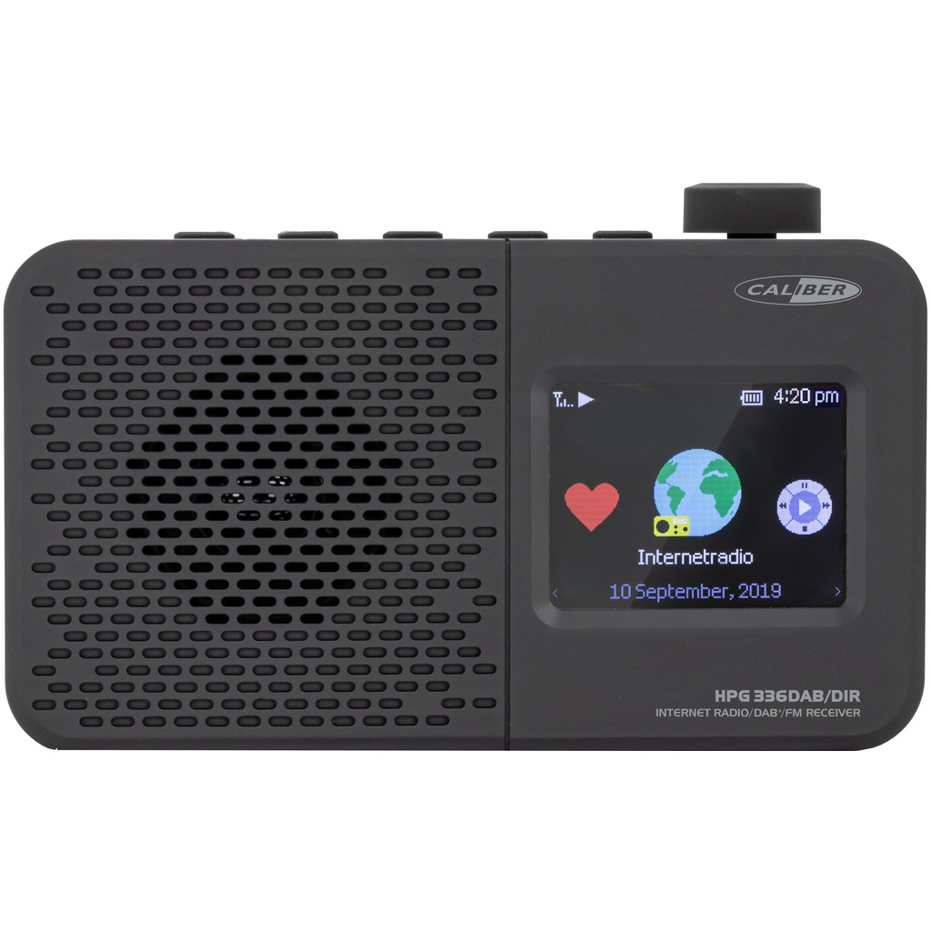 caliber hpg336dab dir draagbare dab en radio met accu zwart