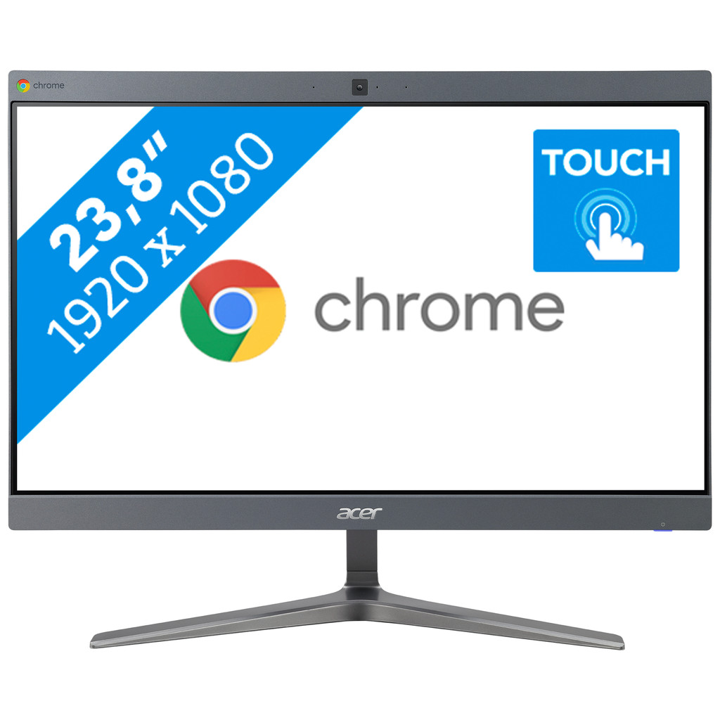 Acer Chromebase CA24I2 i3 Touch 60,5 cm (23.8") 1920 x 1080 Pixels Touchscreen Intel® 8de generatie Core™ i3 8 GB DDR4-S...