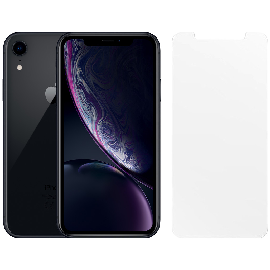 Apple iPhone Xr 128 GB Zwart Otterbox Clearly Protected Screenprotector