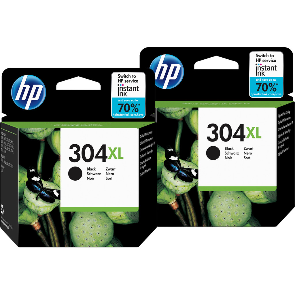 Coolblue HP 304XL Cartridges Zwart Duo Pack aanbieding