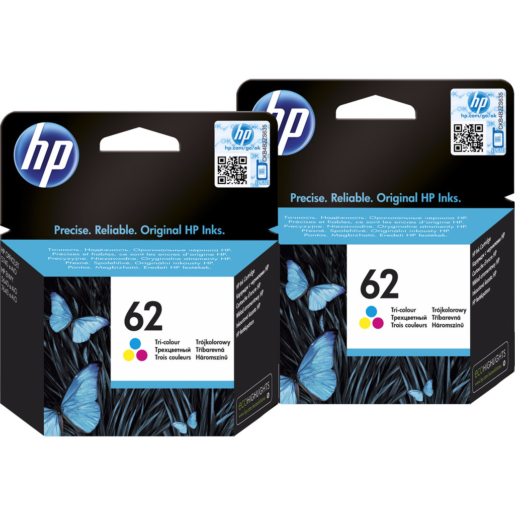 Coolblue HP 62 Cartridges Kleur Duo Pack aanbieding