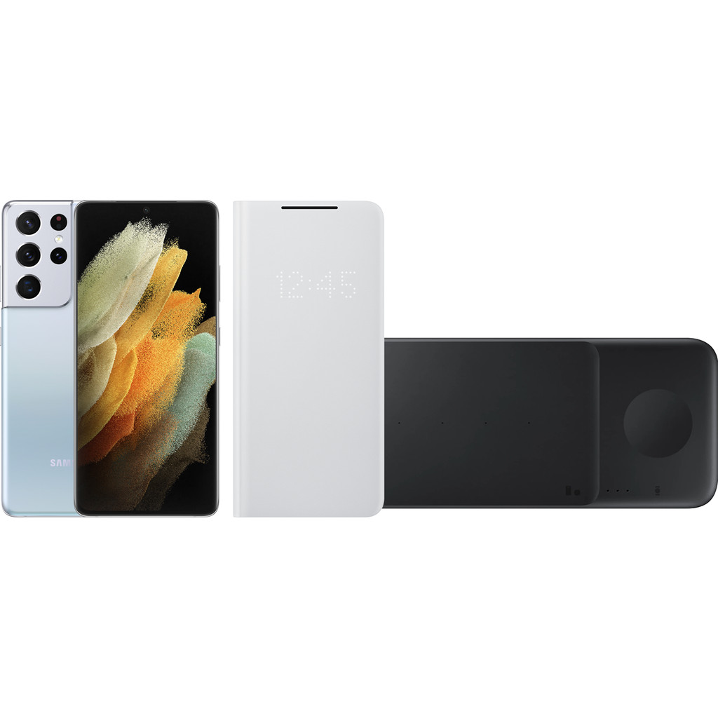 Starterspakket - Samsung Galaxy S21 Ultra 512GB Zilver 5G-512 GB opslagcapaciteit 6,8 inch quad hd scherm Android 11