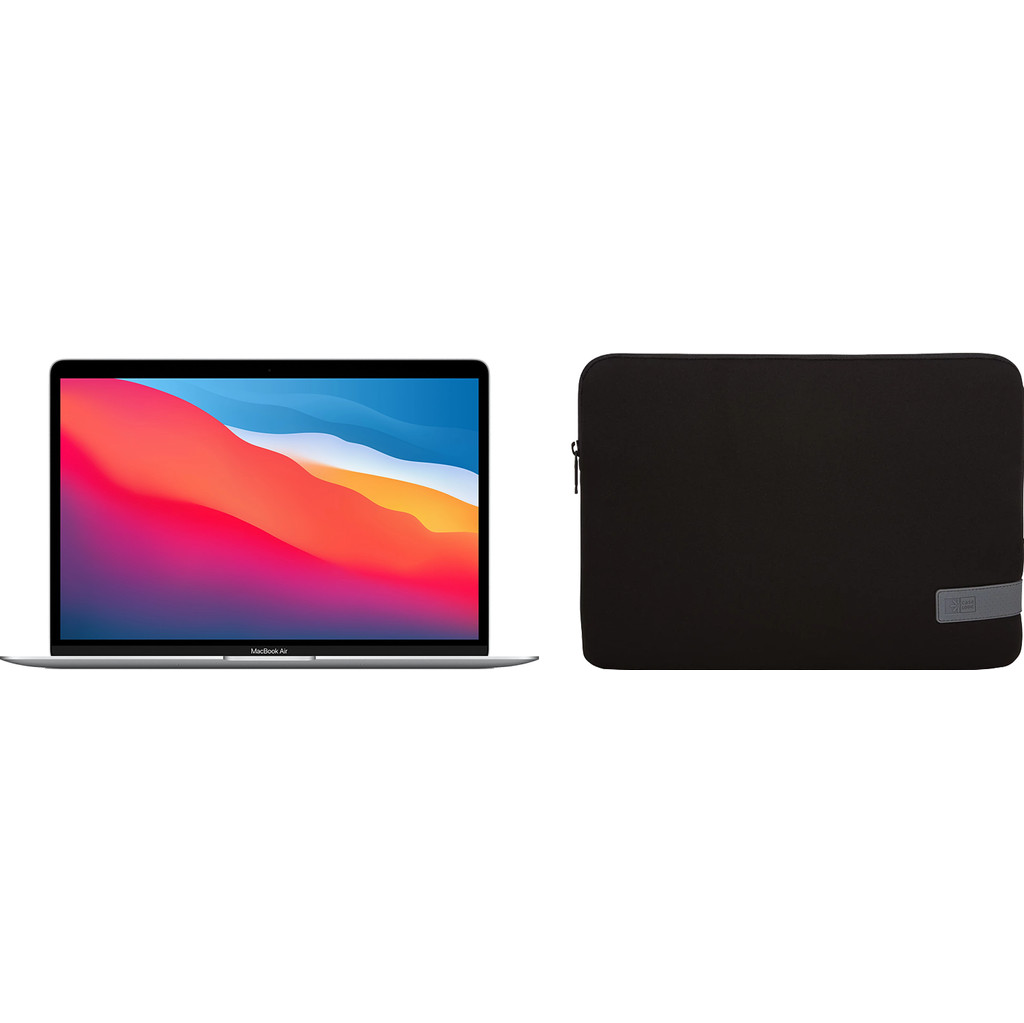 Apple MacBook Air (2020) MGN93N/A Zilver + Case Logic Reflect Sleeve