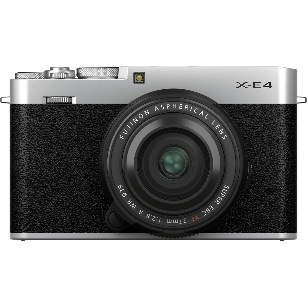 Fujifilm X-E4 Zilver + XF 27mm f/2.8 R WR-26,1 megapixels  APS-C sensor  Filmt in 4K resolutie