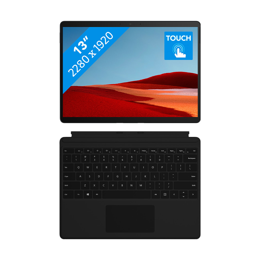 Microsoft Surface Pro X - SQ2 - 16GB - 512GB Zwart + Type Cover