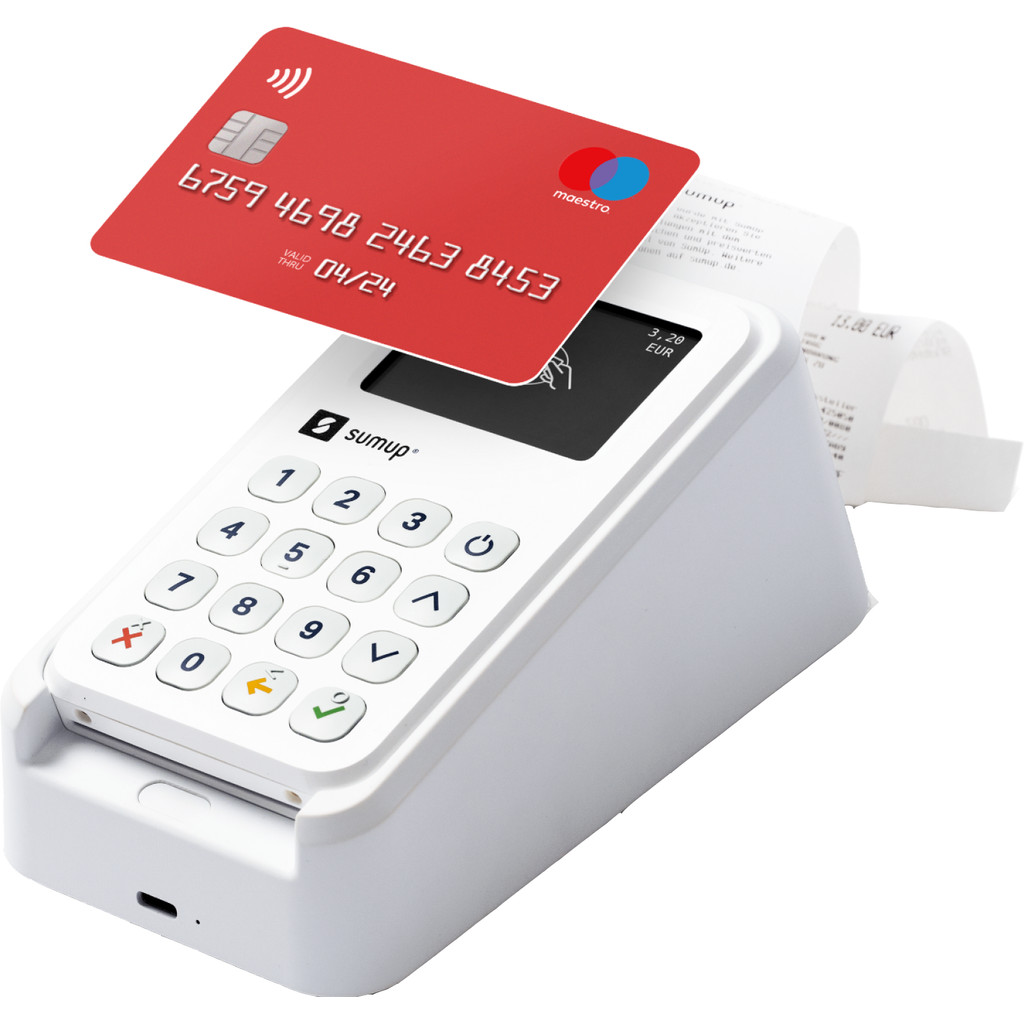 SumUp 3G + Wifi Card Reader met Pinapparaat