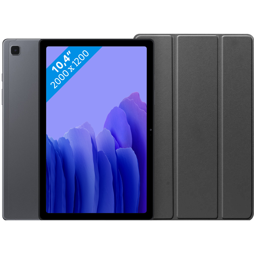 Samsung Galaxy Tab A7 32GB Wifi Grijs Just in Case Book Case Zwart