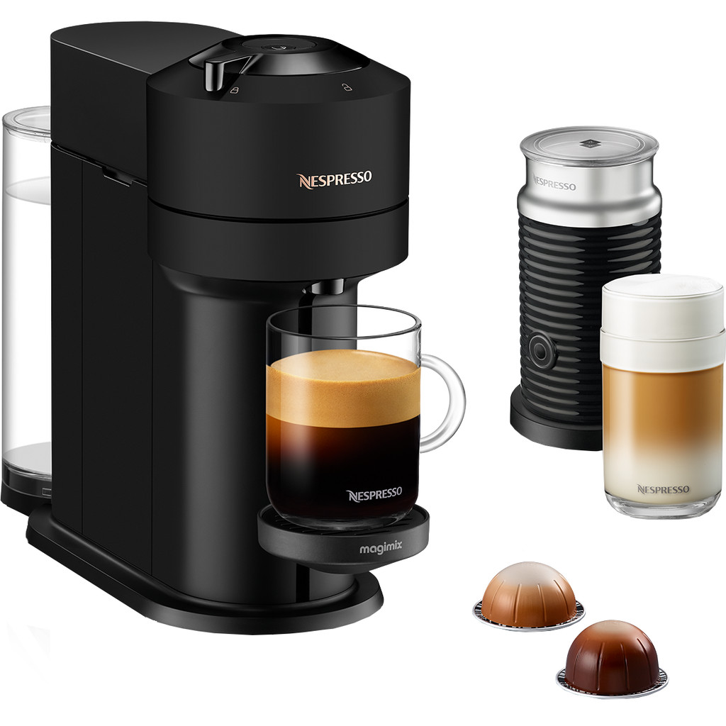 Brandewijn Tenen Vrijwel Magimix Nespresso Vertuo Next met Aeroccino Mat Zwart - Coolblue - Voor  23.59u, morgen in huis