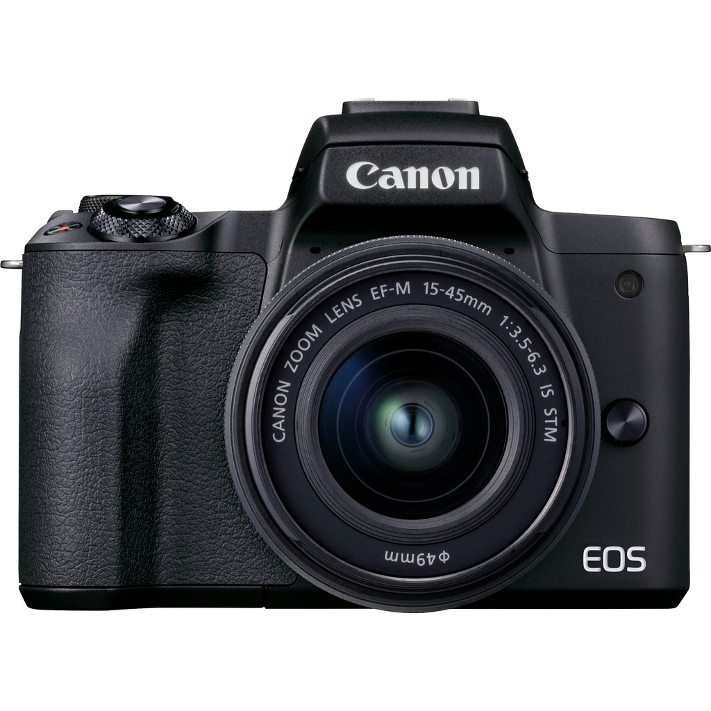 Canon EOS M50 Mark II Zwart + 15-45mm IS STM Zwart + 55-200mm IS STM Zwart-24,1 megapixel APS-C sensor Filmt in 4K Ultra HD Met wifi en bluetooth