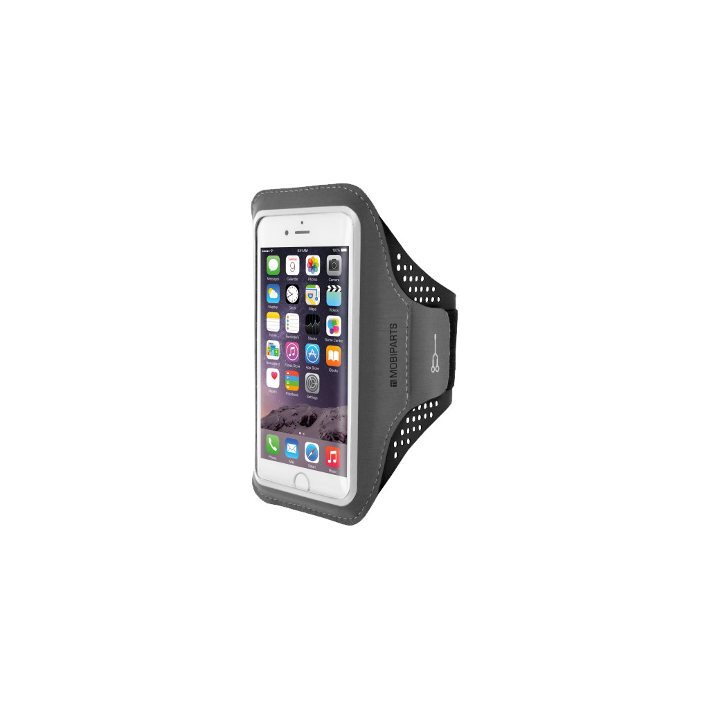 Mobiparts Comfort Fit Sportarmband Apple iPhone 6/6S/7/8/SE (2020) Zwart