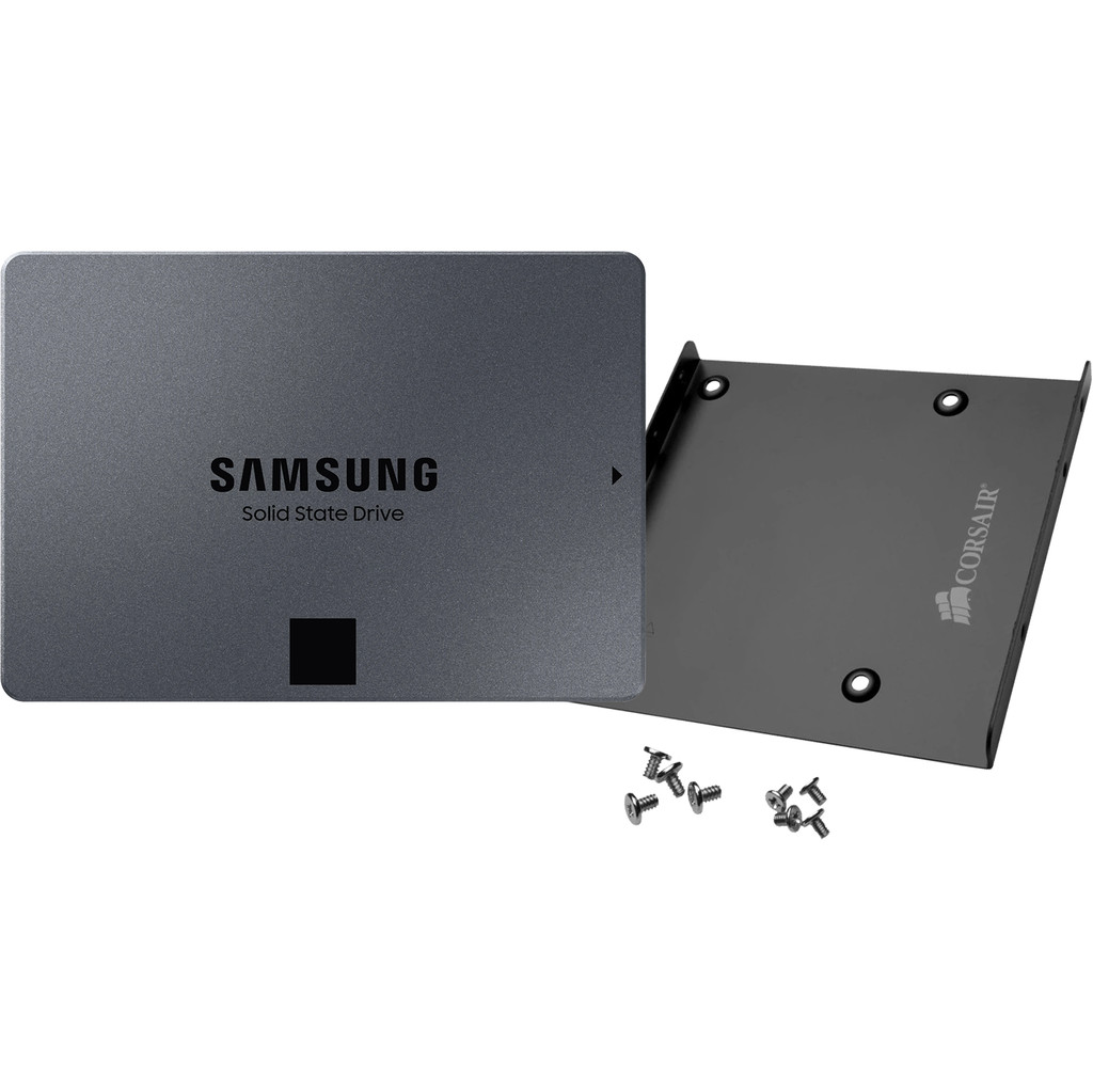 Coolblue Samsung 870 QVO 1TB + Corsair SSD Mounting Bracket aanbieding