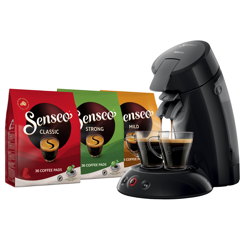 Philips Senseo Original HD6553/67 Zwart + Senseo Classic 108 koffiepads