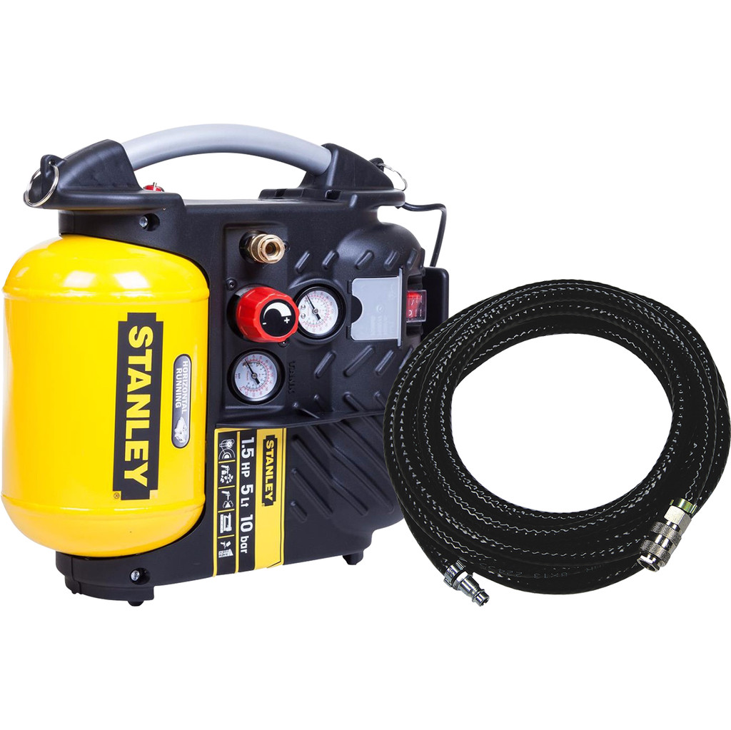 Stanley DN 200/10/5 Airboss + ABAC Luchtslang 10m