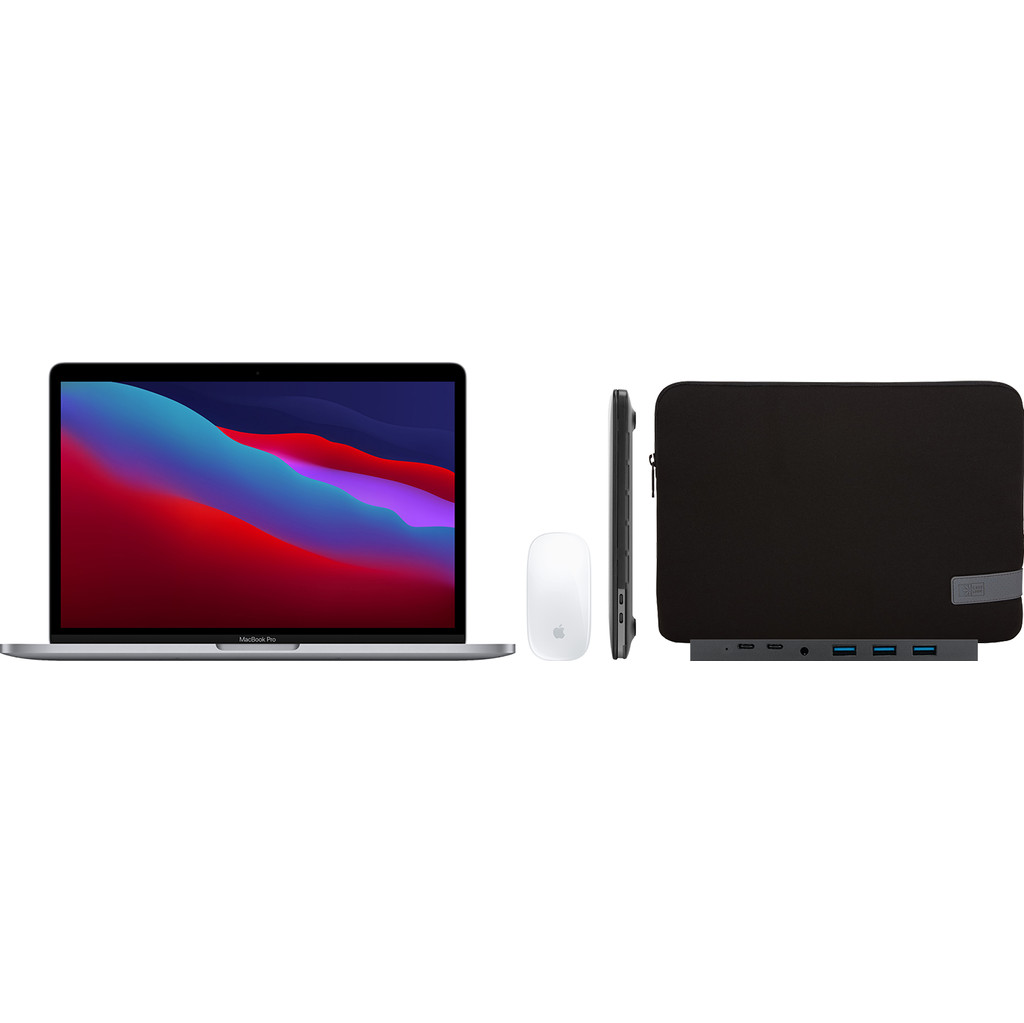 Apple MacBook Pro 13" (2020) 16GB/256GB Apple M1 Space Gray + Accessoirepakket Plus