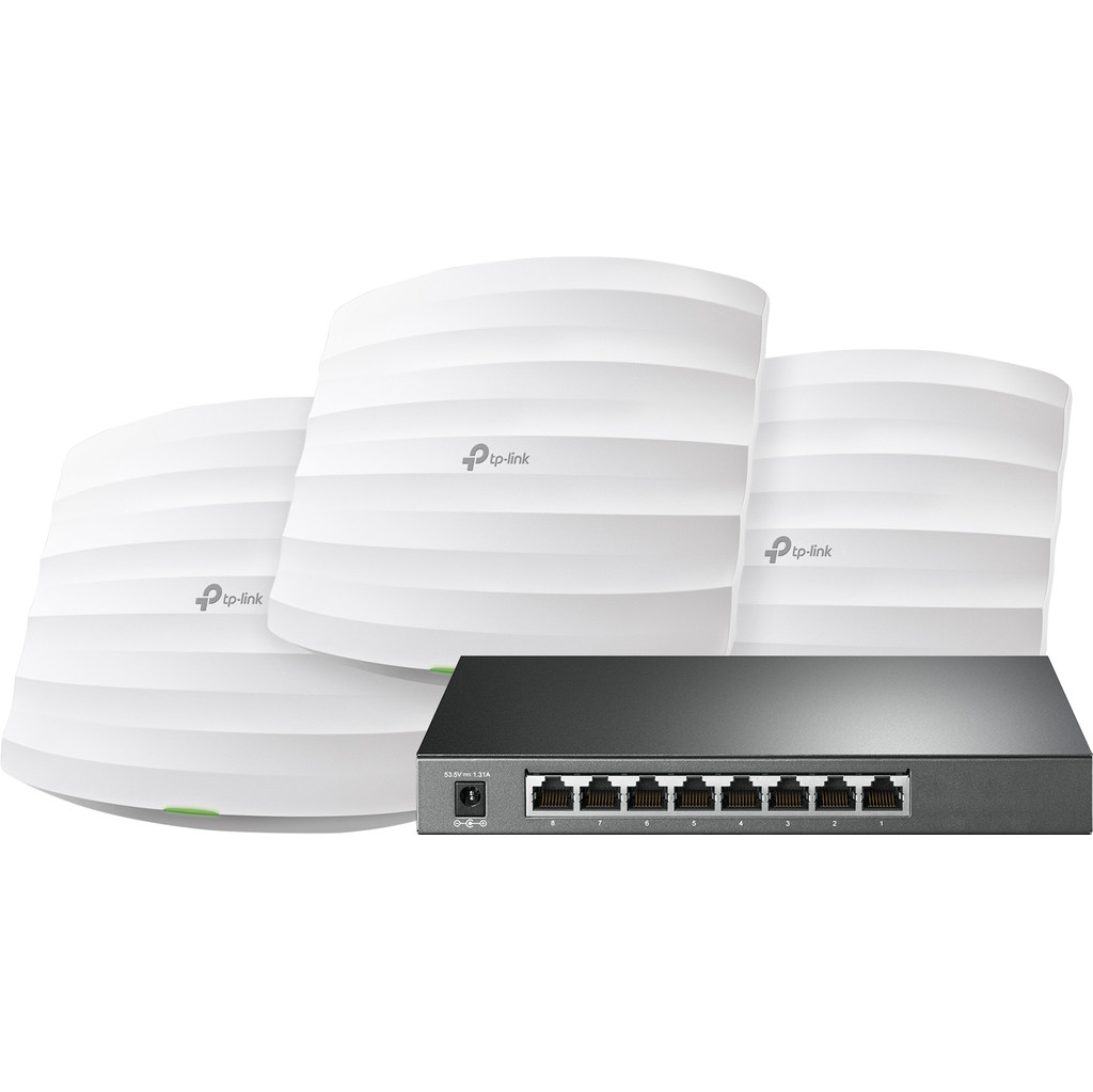 TP-Link Omada EAP245 3-Pack + TP-Link Omada TL-SG2008P