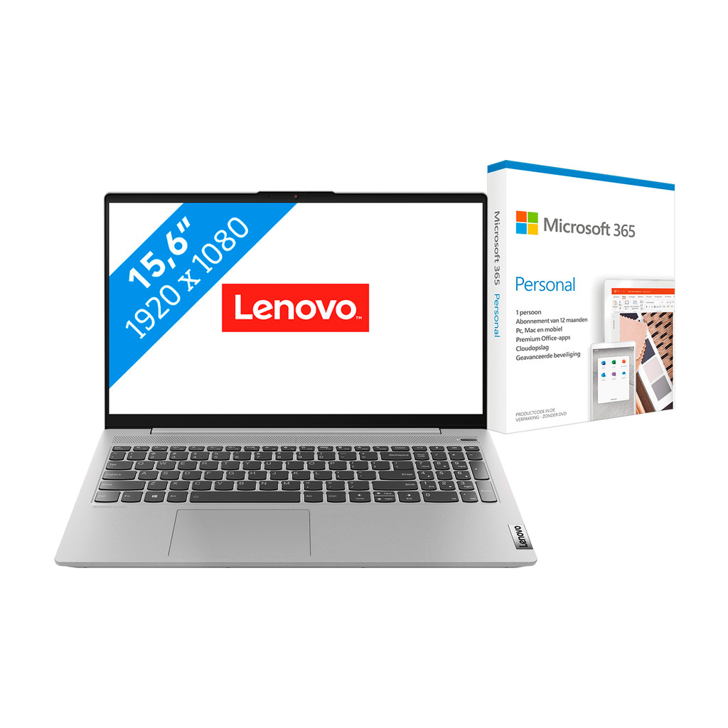 Lenovo IdeaPad 5 15ITL05 82FG00YQMH + Microsoft 365 Personal NL Abonnement 1 jaar