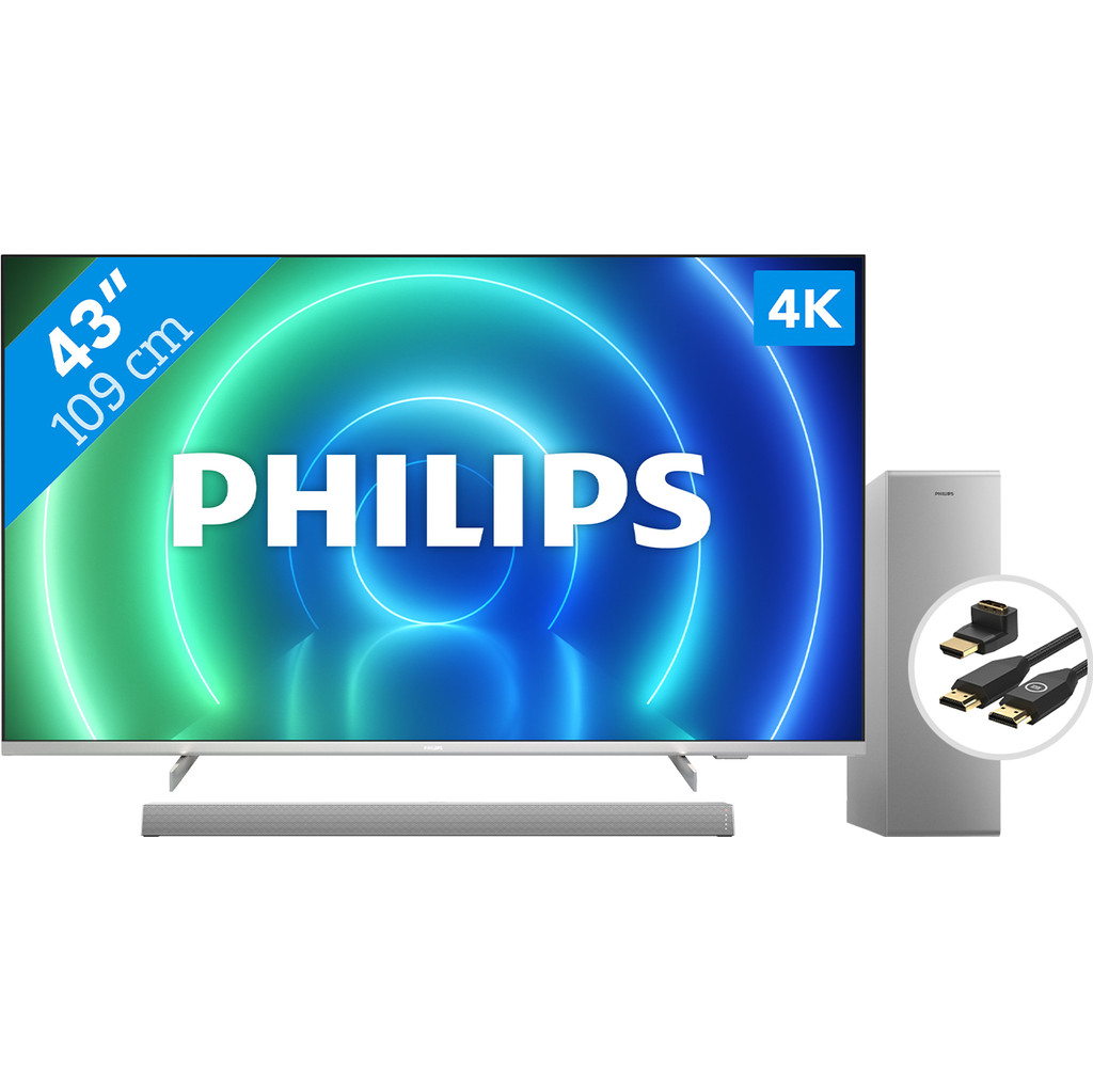Philips 43PUS7556 (2021) + Soundbar + Hdmi kabel