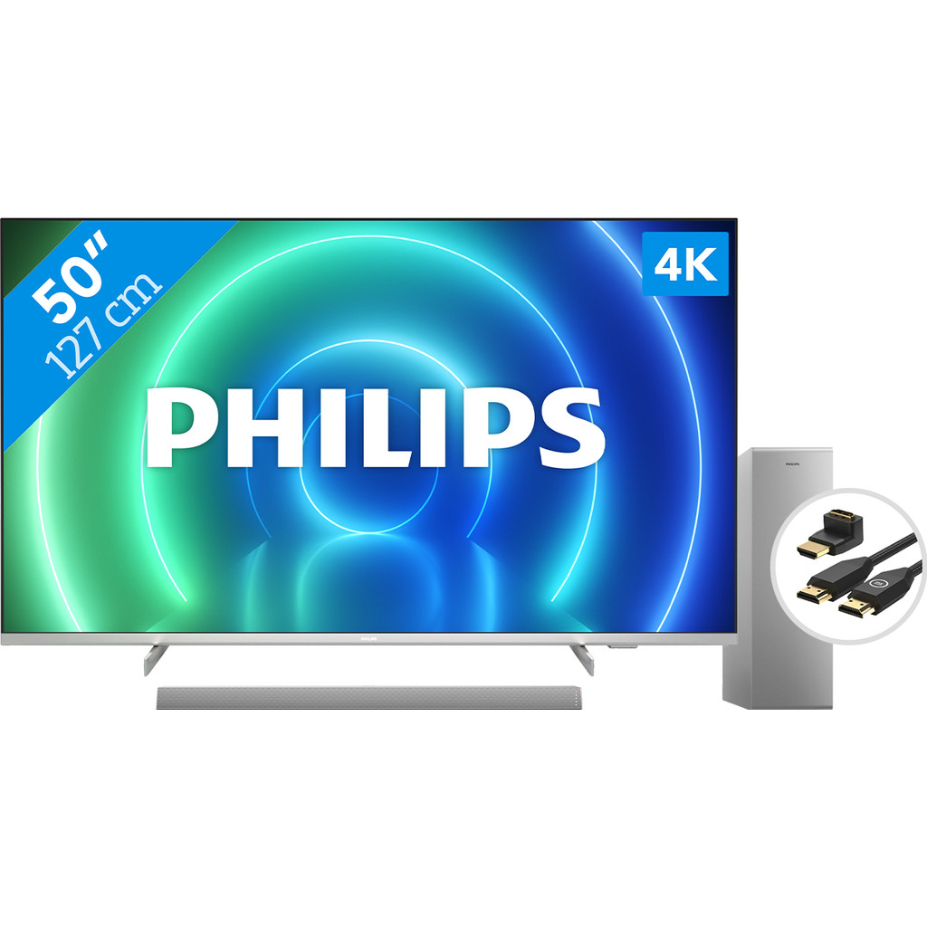 Philips 50PUS7556 (2021) + Soundbar + Hdmi kabel
