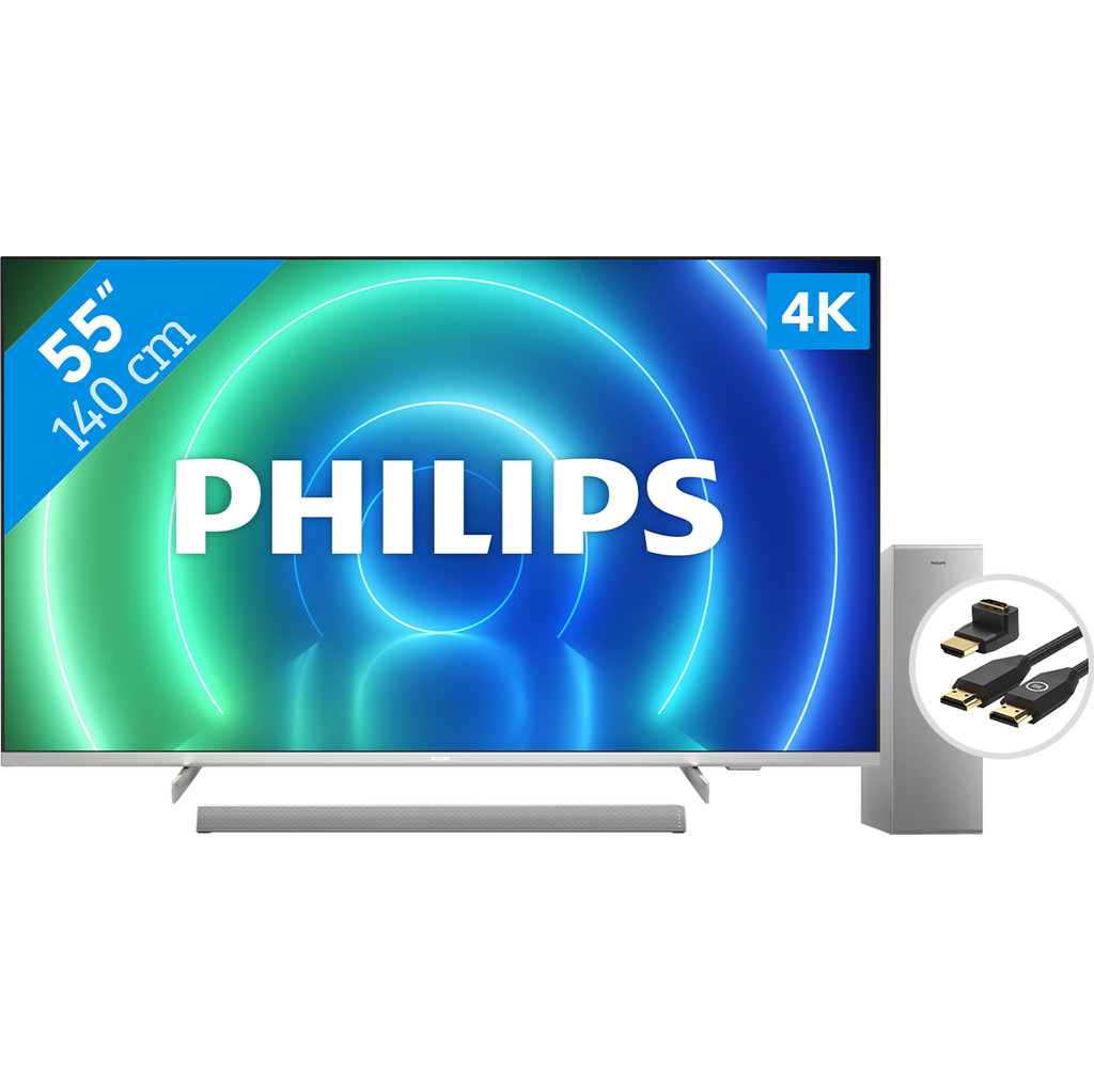Philips 55PUS7556 (2021) + Soundbar + Hdmi kabel