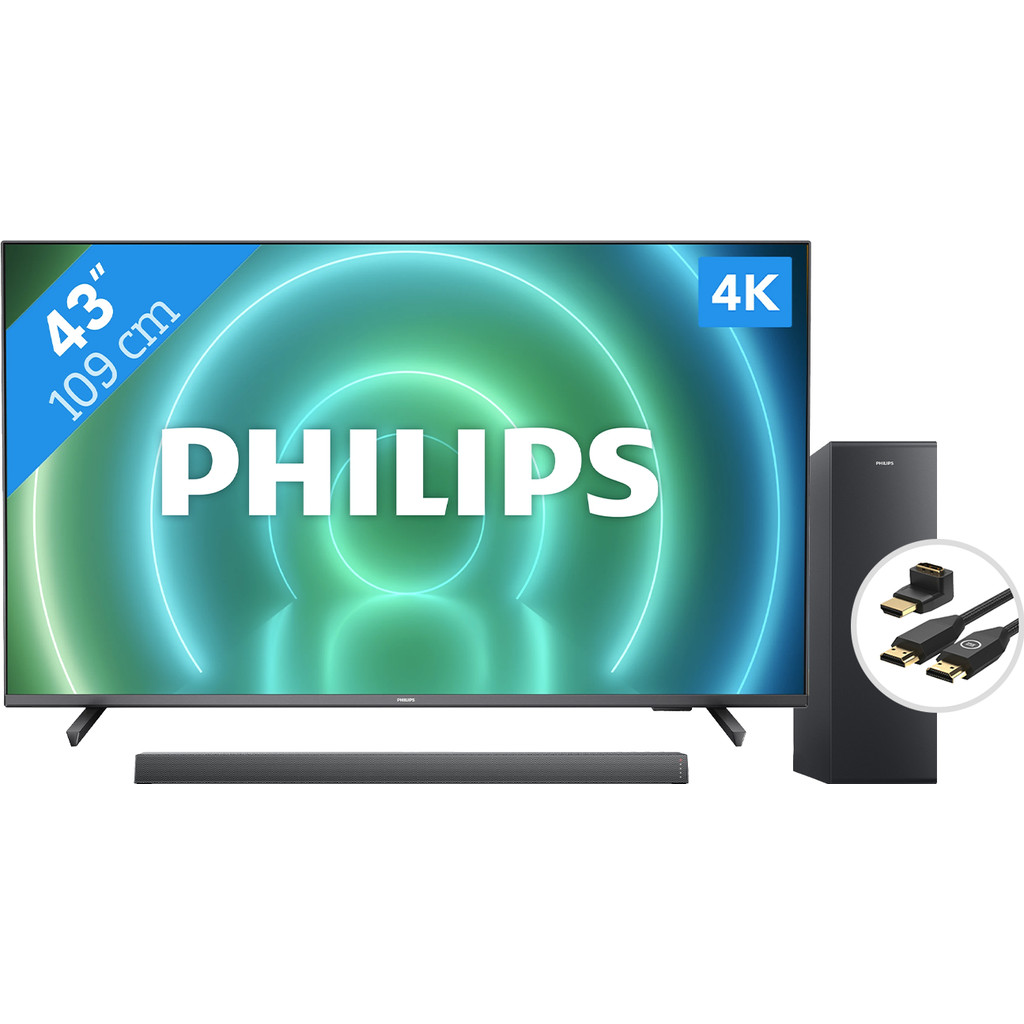 Philips 43PUS7906 - Ambilight (2021) + Soundbar + Hdmi kabel