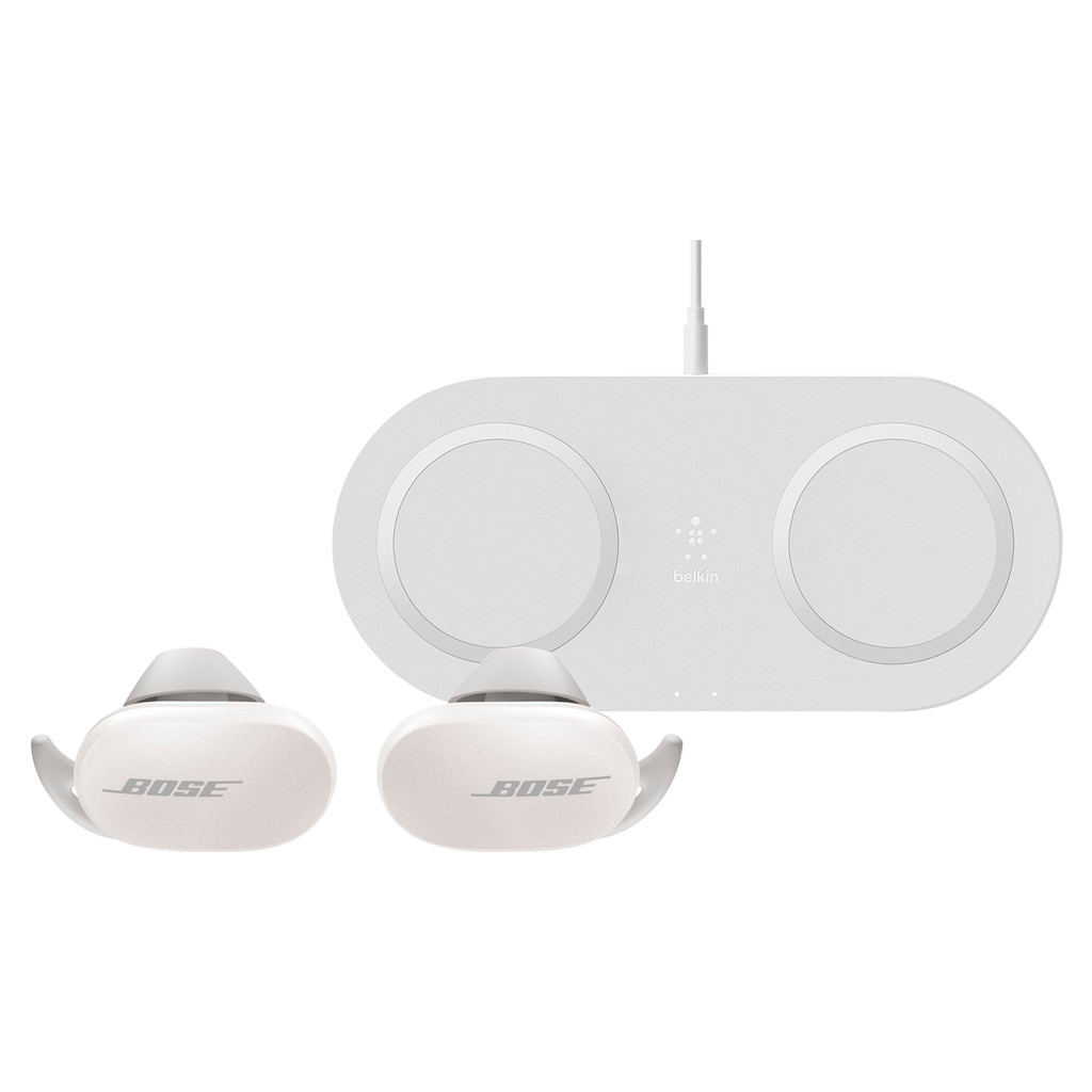 Bose Quiet Comfort Earbuds Wit + 2-in-1 Draadloze Oplader