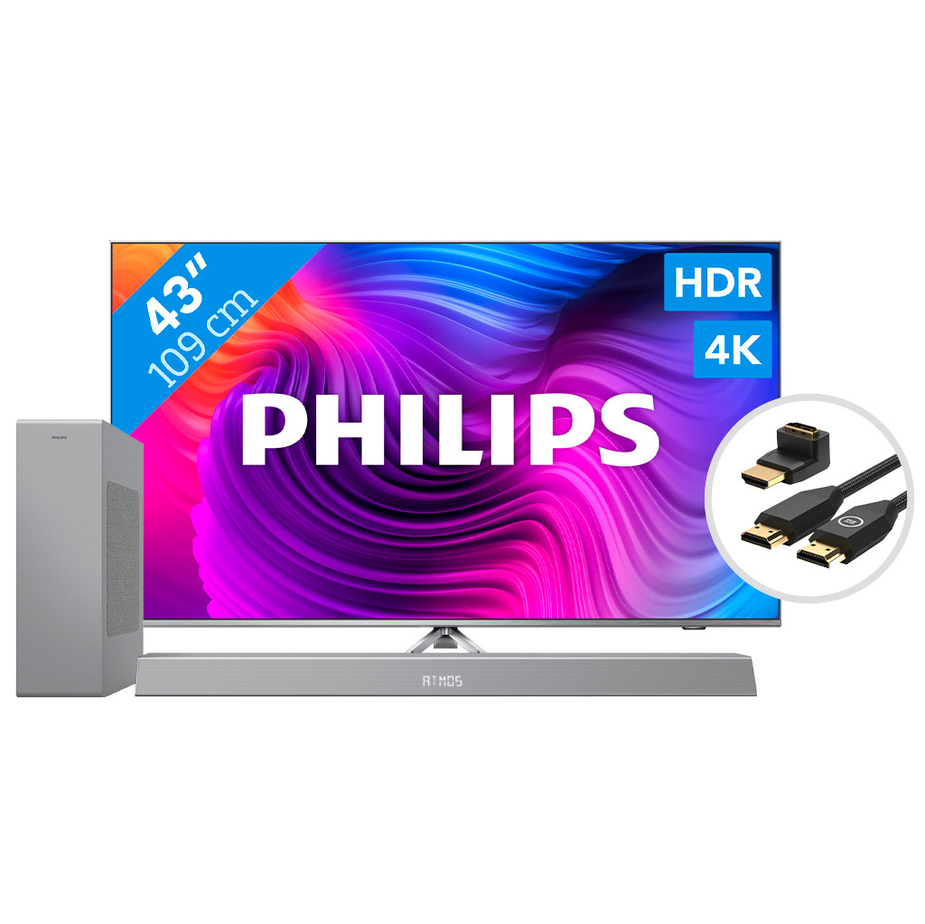 Philips 43PUS8506 - Ambilight (2021) + Soundbar + Hdmi kabel