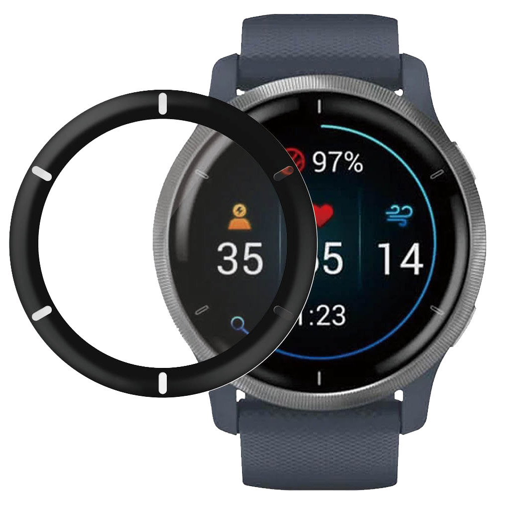 PanzerGlass Anti-Bacterial Garmin Venu 2 Screenprotector Glas Zwart