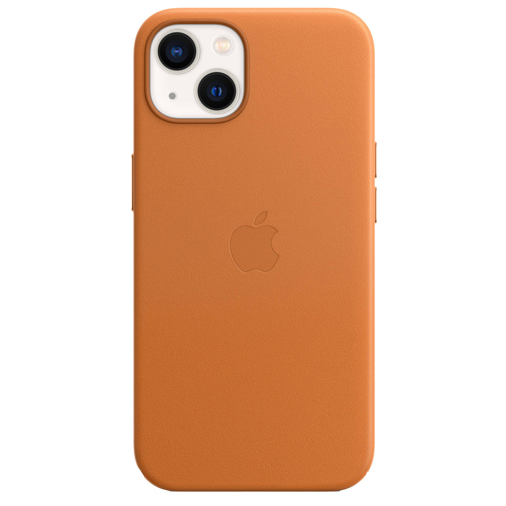 Apple iPhone 13 Back Cover met MagSafe Leer Goudbruin