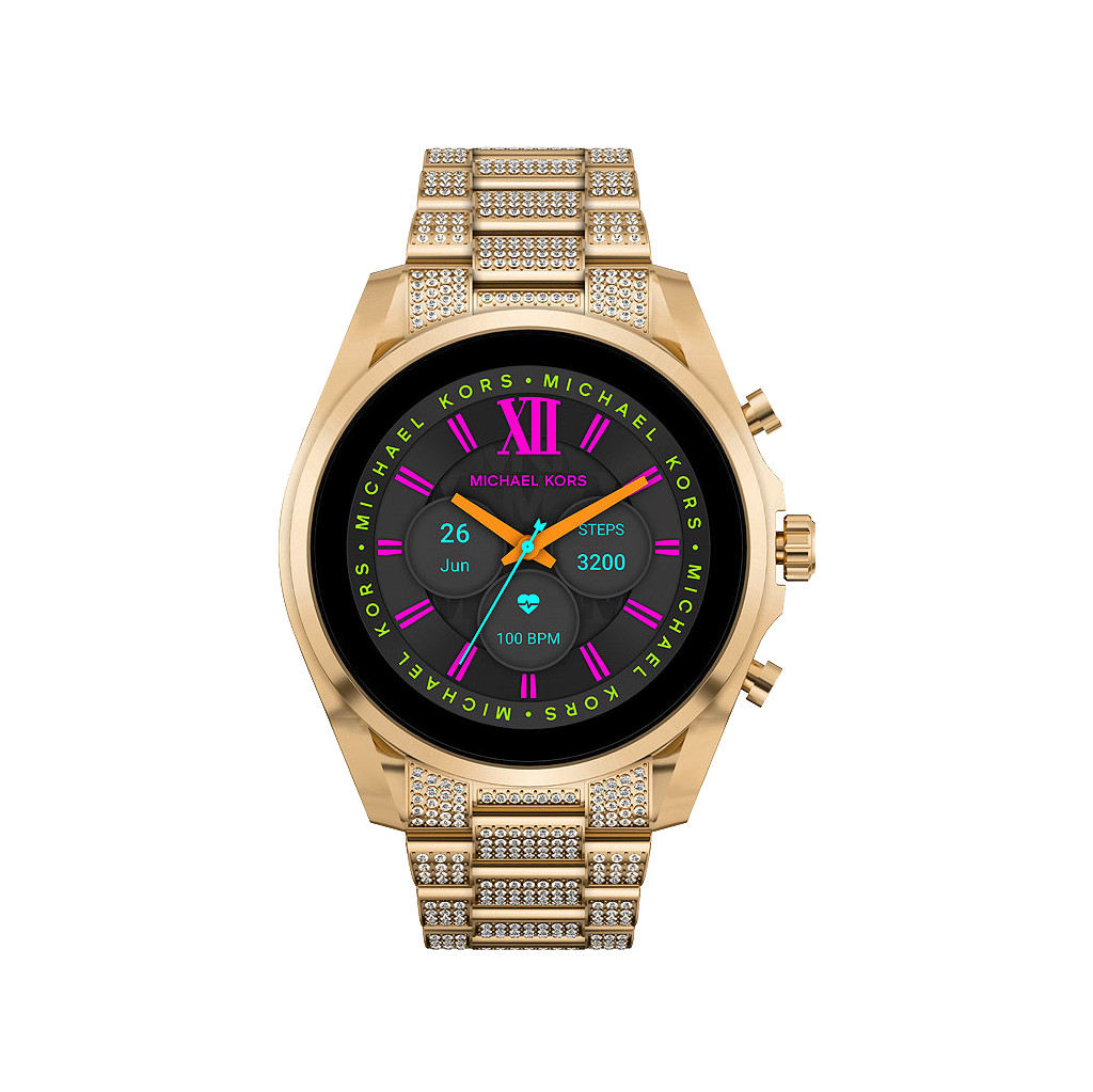 Michael Kors Gen 6 Display MKT5136 Goud/Goud met steentjes 44mm