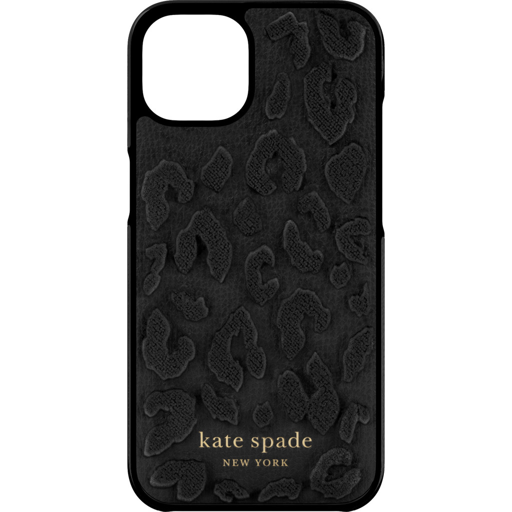 Kate Spade Leopard Flocked Wrap Case Apple iPhone 13 Pro Back Cover