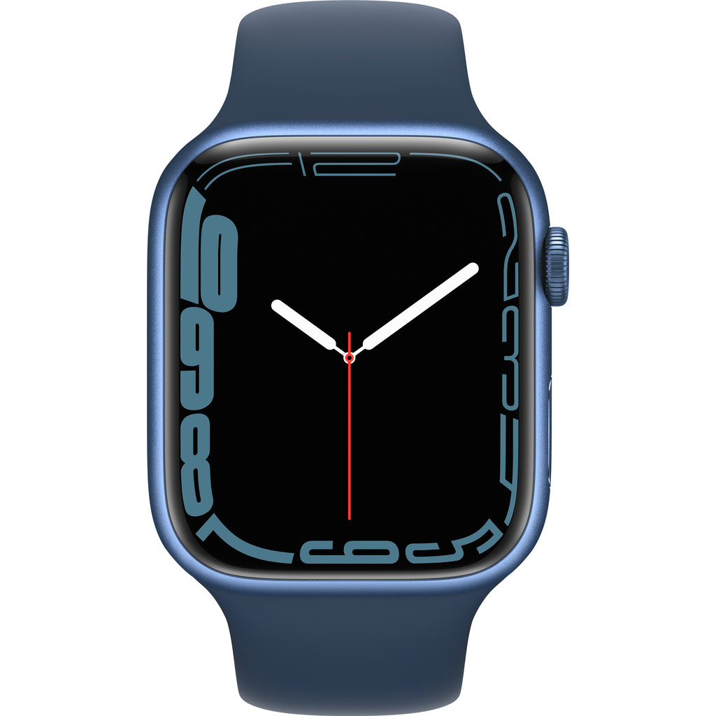 Apple Watch Series 7 45mm Blauw Aluminium Blauwe Sportband