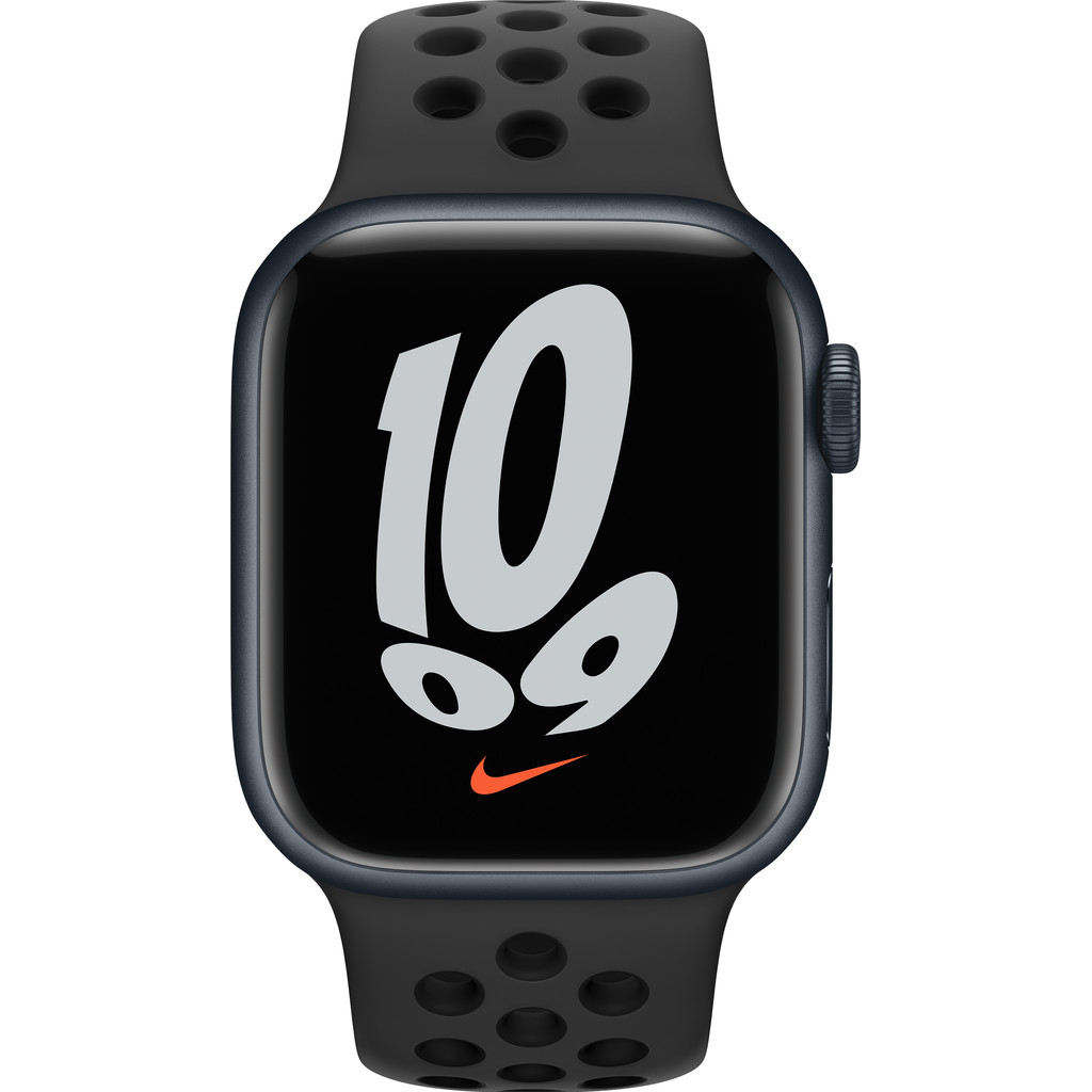 Apple Watch Nike Series 7 41mm Middernacht Aluminium Zwarte Sportband online kopen
