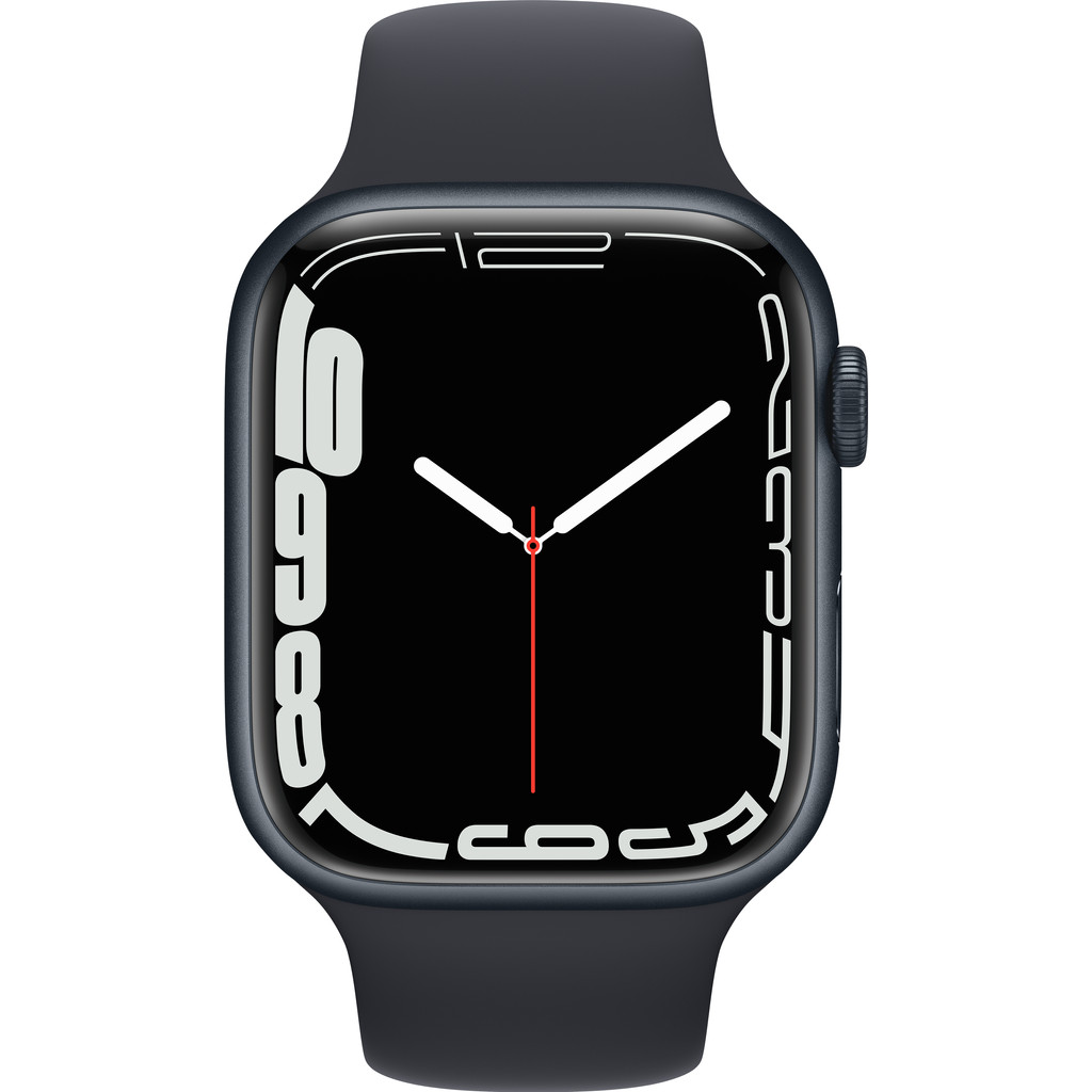 Apple Watch Series 7 4G 45mm Middernacht Aluminium Middernacht Sportband