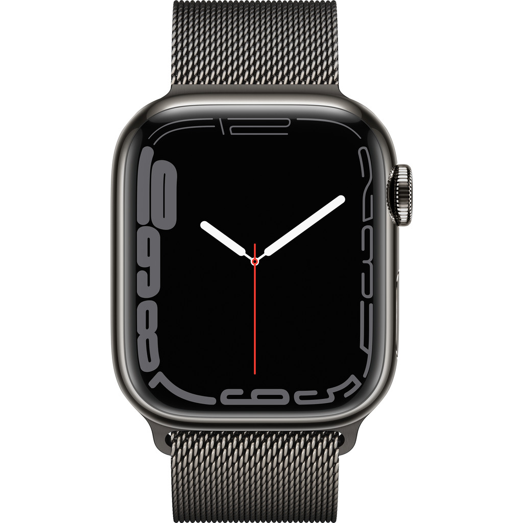 Apple Watch Series 7 4G 41mm Grafiet Rvs Milanese Polsband