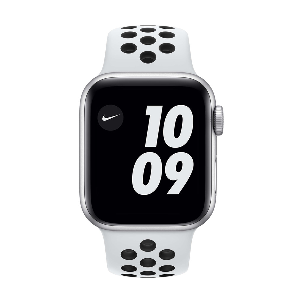 Apple Watch Nike SE 40mm Zilver Aluminium Witte Sportband
