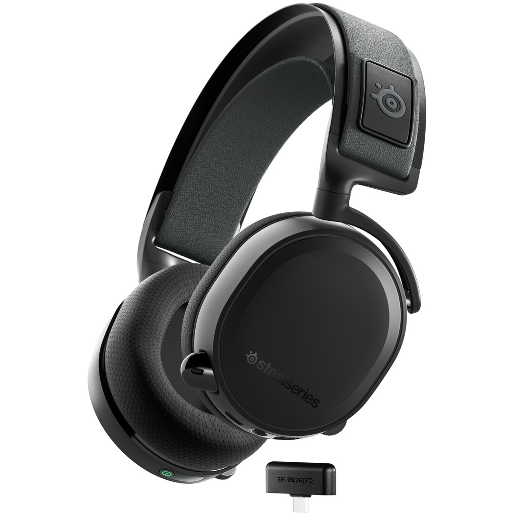 Steelseries Arctis 7+ Gaming headset USB-C, 3.5 mm jackplug Draadloos, Stereo Over Ear Zwart