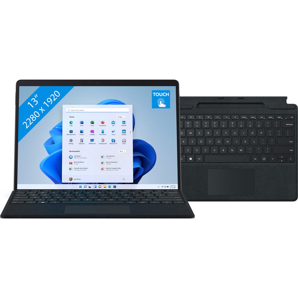 Microsoft Surface Pro 8 - i7/16/256 Graphite + Type Cover Zwart