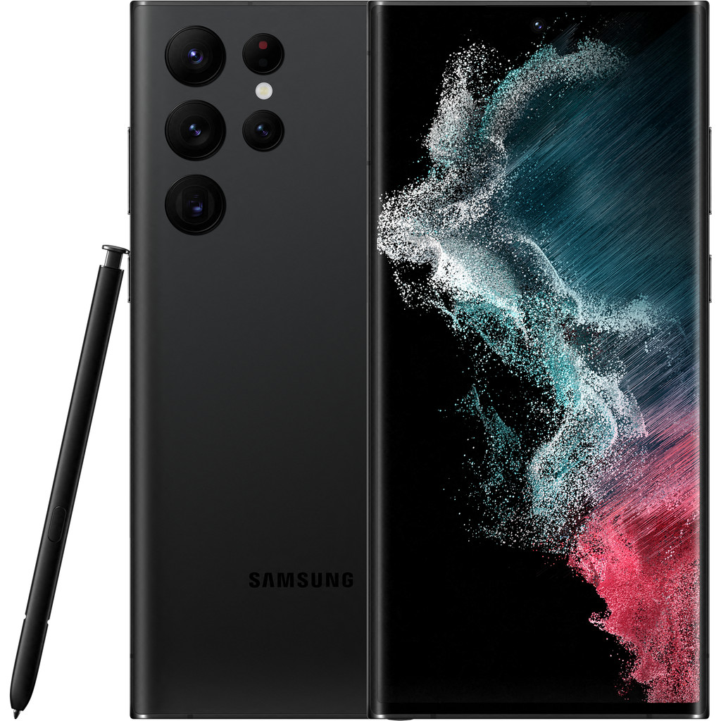 Samsung Galaxy S22 Ultra 128GB Zwart 5G-128 GB opslagcapaciteit  6,8 inch quad hd scherm  Android 12