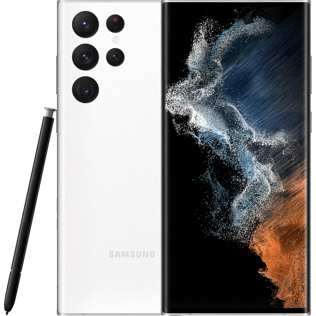 Samsung Galaxy S22 Ultra 256GB Wit 5G-256 GB opslagcapaciteit  6,8 inch quad hd scherm  Android 12
