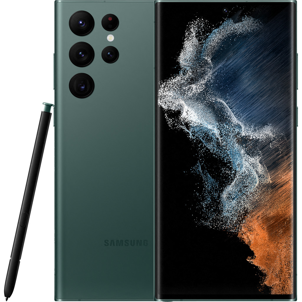 Samsung Galaxy S22 Ultra 256GB Groen 5G-256 GB opslagcapaciteit  6,8 inch quad hd scherm  Android 12