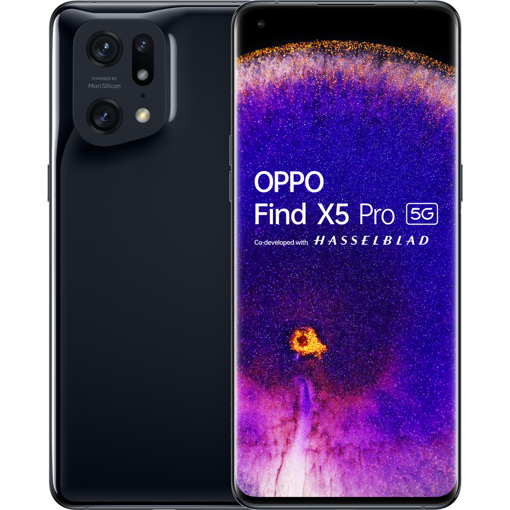 OPPO Find X5 Pro 256GB Zwart 5G-256 GB opslagcapaciteit  6,7 inch quad hd scherm  Android 12