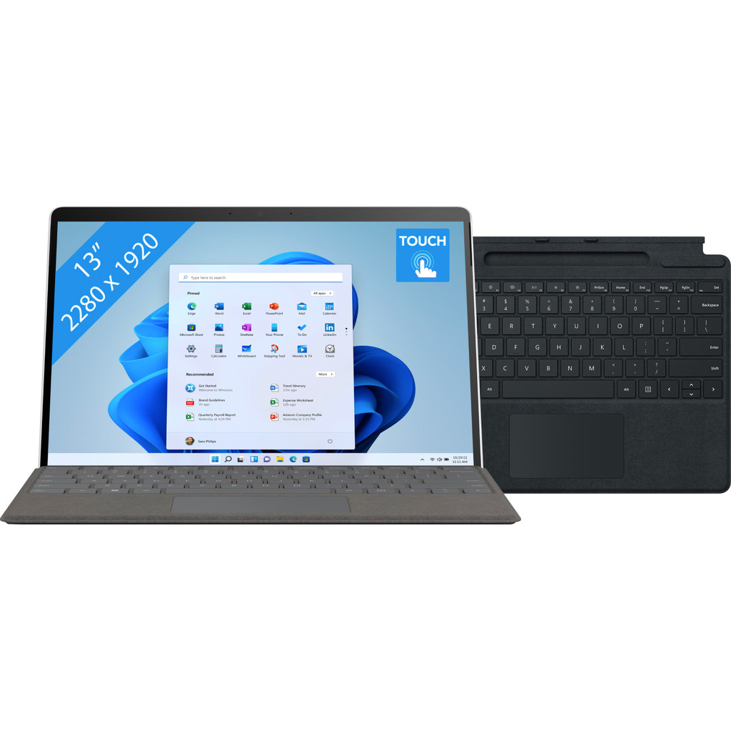 Microsoft Surface Pro X - SQ2/16/256 + Type Cover Zwart