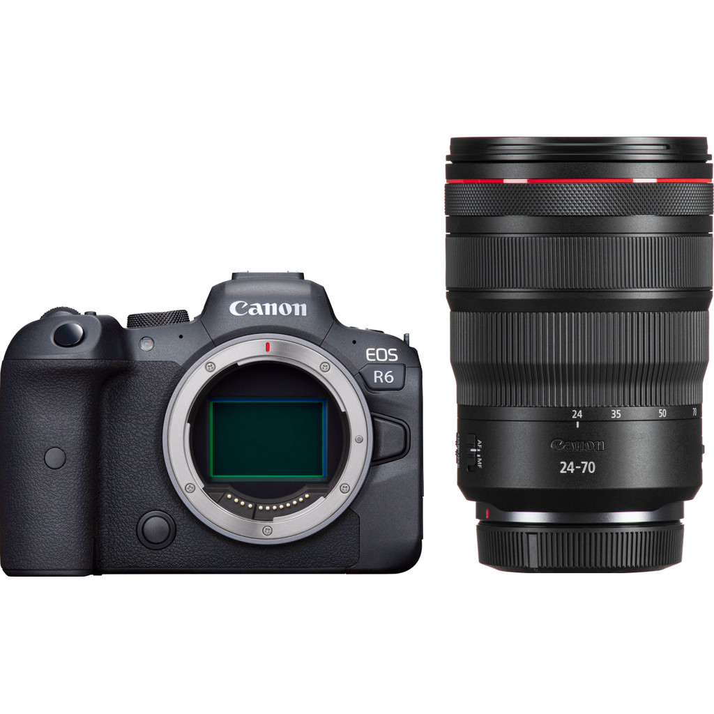 Coolblue Canon EOS R6 + RF 24-70mm f/2.8 L IS USM aanbieding