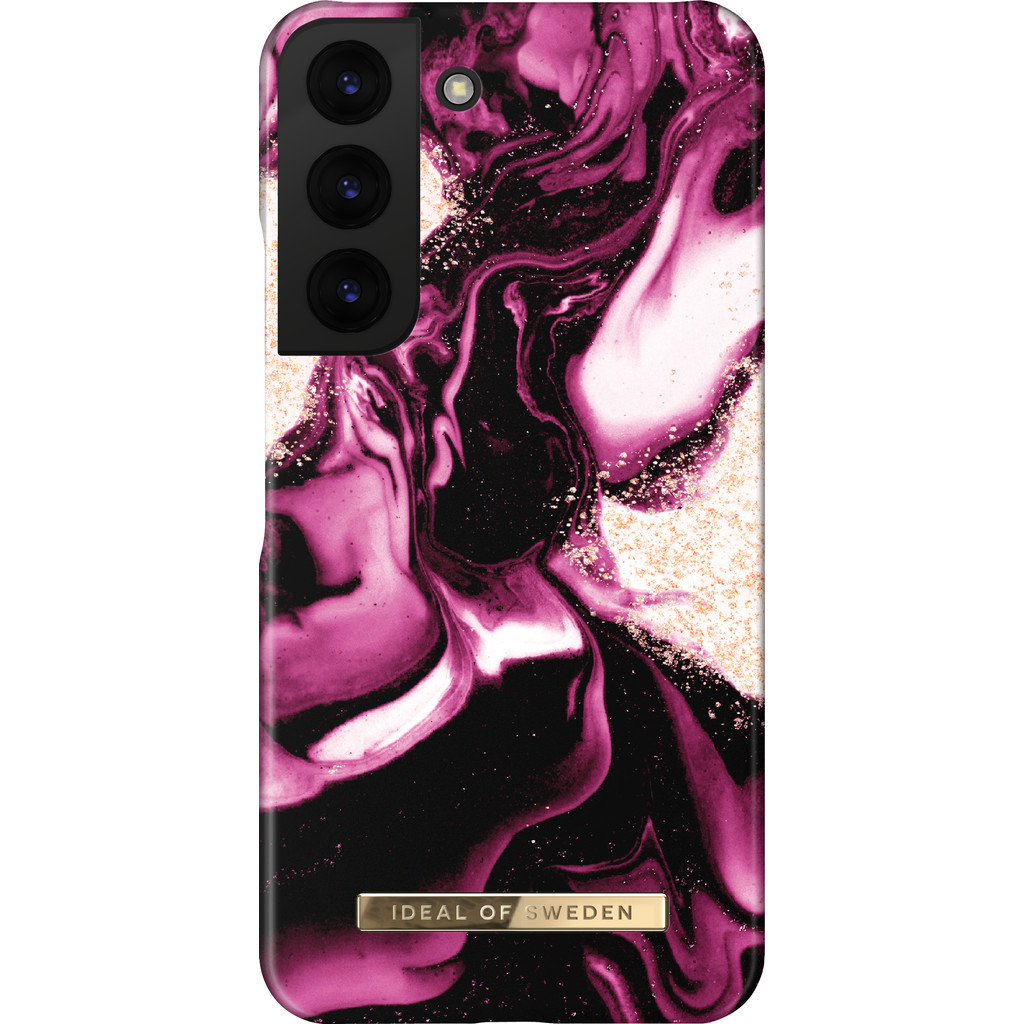 iDeal of Sweden Fashion Case Samsung Galaxy S22 Golden Ruby Marble