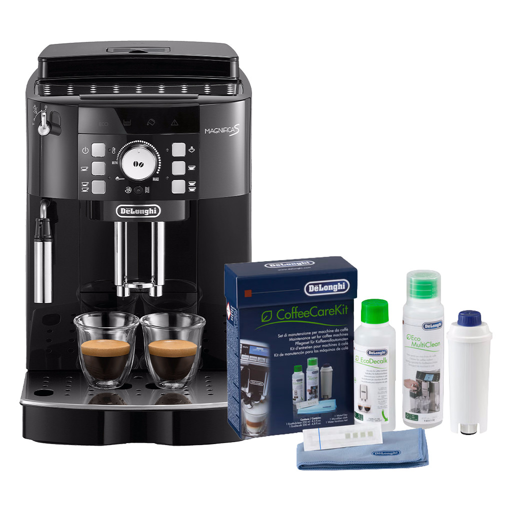Coolblue De'Longhi Magnifica S ECAM21.117.B + Coffee Care Kit aanbieding