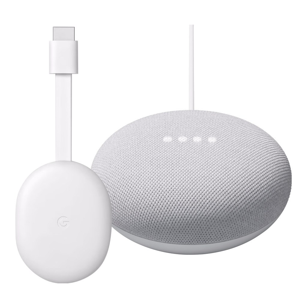 Google Chromecast 4K met Google TV + Google Nest Mini Wit