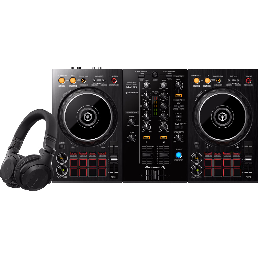 Pioneer DDJ-400 + Pioneer HCJ-CUE1BT Zwart